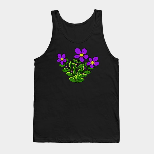 floral pattern fower tendril blossom blooms flower meadow Tank Top by rh_naturestyles